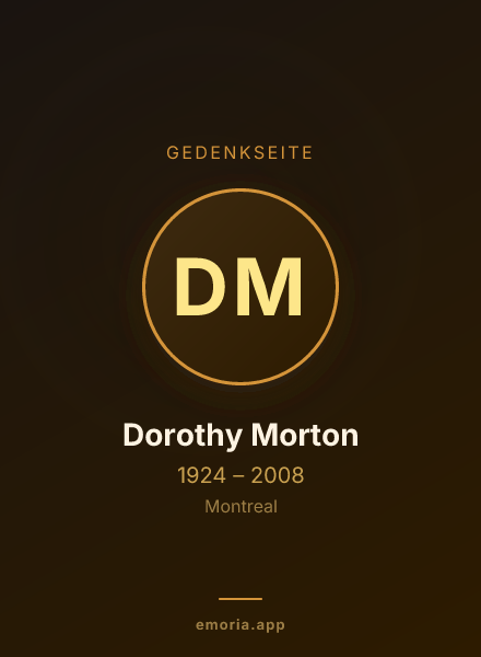 Gedenkportrait von Dorothy Morton