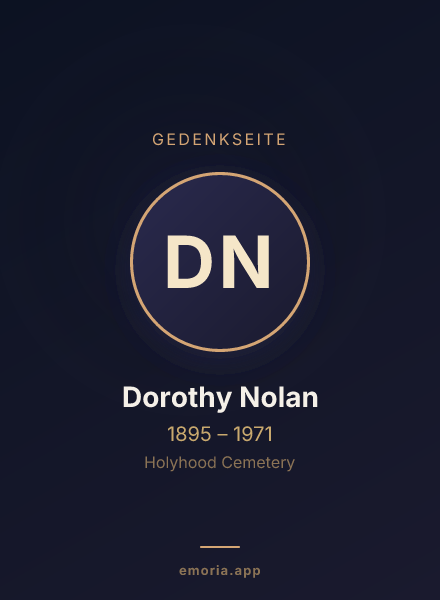Gedenkportrait von Dorothy Nolan