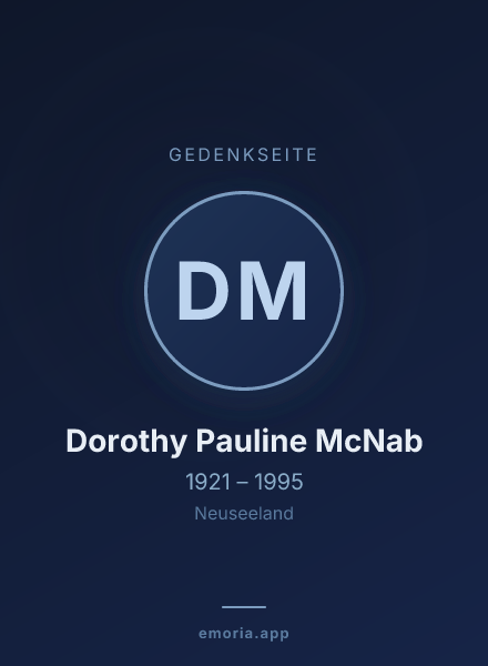 Gedenkportrait von Dorothy Pauline McNab
