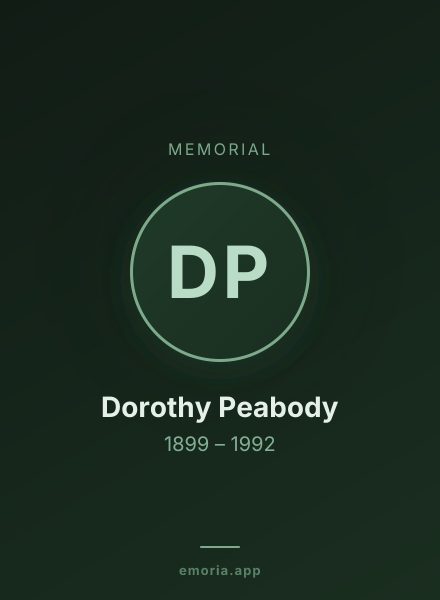 Memorial portrait of Dorothy Peabody
