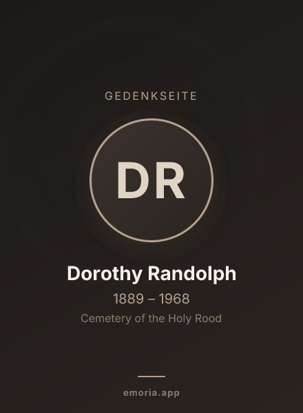 Gedenkportrait von Dorothy Randolph