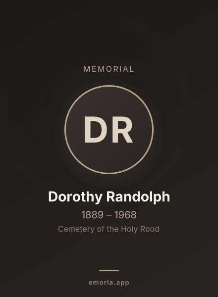 Memorial portrait of Dorothy Randolph