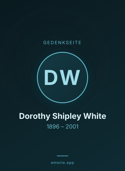 Gedenkportrait von Dorothy Shipley White