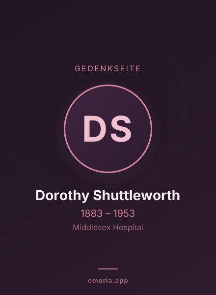 Gedenkportrait von Dorothy Shuttleworth