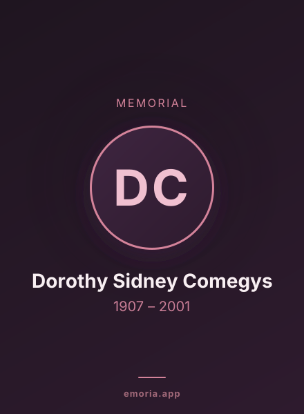 Memorial portrait of Dorothy Sidney Comegys