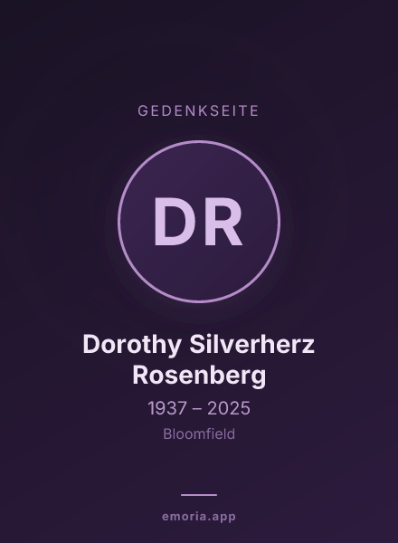 Gedenkportrait von Dorothy Silverherz Rosenberg