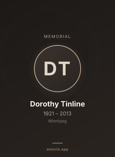 Memorial portrait of Dorothy Tinline