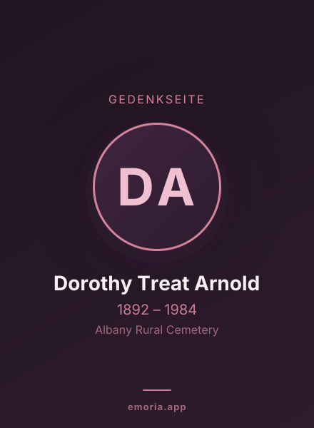 Gedenkportrait von Dorothy Treat Arnold