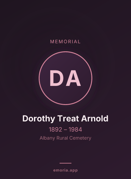 Memorial portrait of Dorothy Treat Arnold