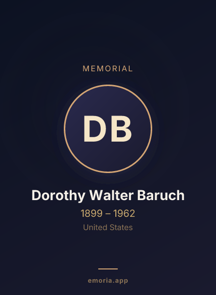 Memorial portrait of Dorothy Walter Baruch
