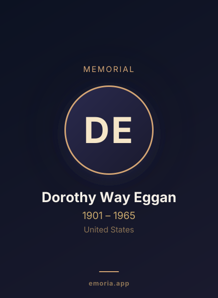 Memorial portrait of Dorothy Way Eggan