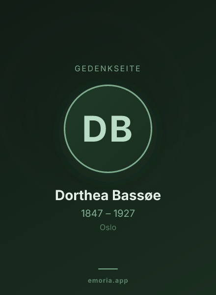 Gedenkportrait von Dorthea Bassøe