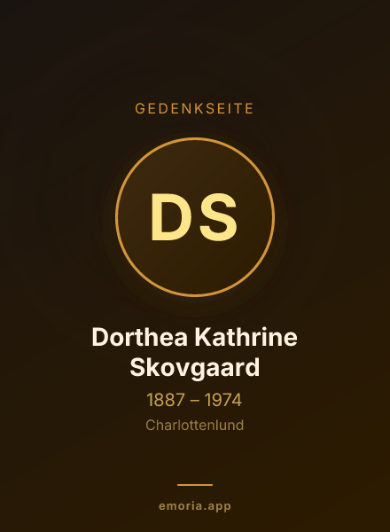 Gedenkportrait von Dorthea Kathrine Skovgaard