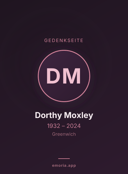 Gedenkportrait von Dorthy Moxley