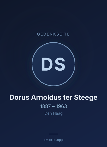 Gedenkportrait von Dorus Arnoldus ter Steege