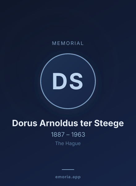 Memorial portrait of Dorus Arnoldus ter Steege