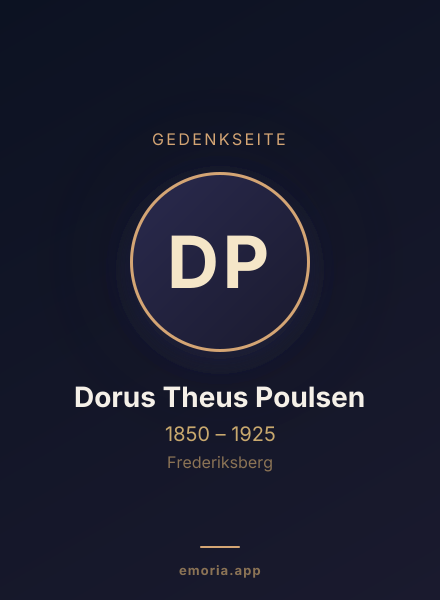 Gedenkportrait von Dorus Theus Poulsen