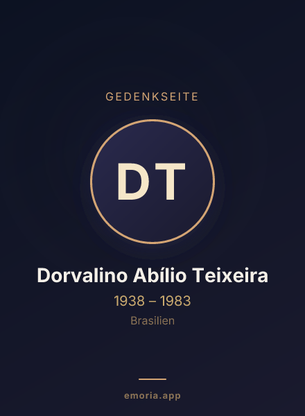 Gedenkportrait von Dorvalino Abílio Teixeira