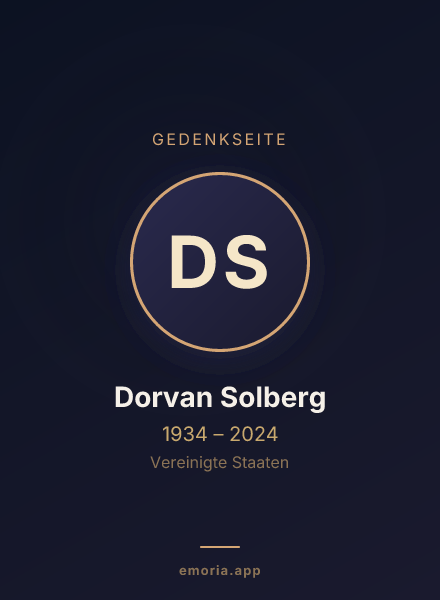 Gedenkportrait von Dorvan Solberg