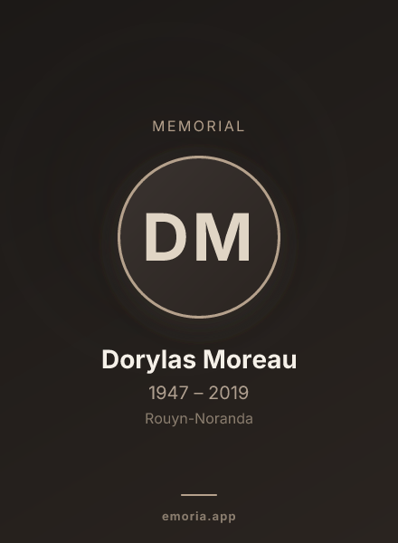 Memorial portrait of Dorylas Moreau
