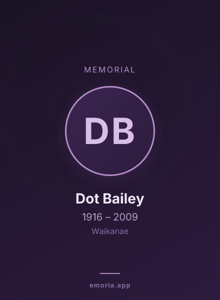 Memorial portrait of Dot Bailey