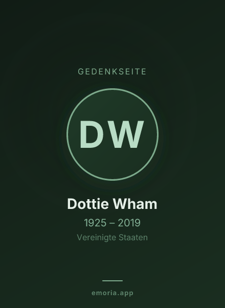 Gedenkportrait von Dottie Wham