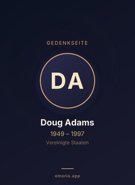 Gedenkportrait von Doug Adams