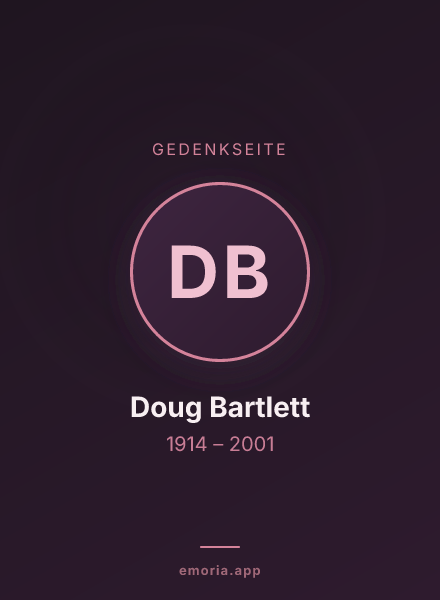 Gedenkportrait von Doug Bartlett