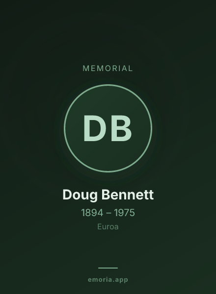 Memorial portrait of Doug Bennett