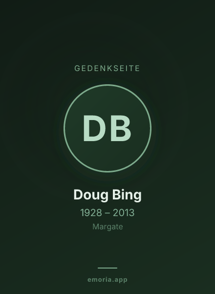 Gedenkportrait von Doug Bing