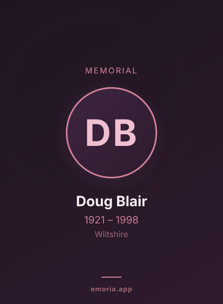 Memorial portrait of Doug Blair