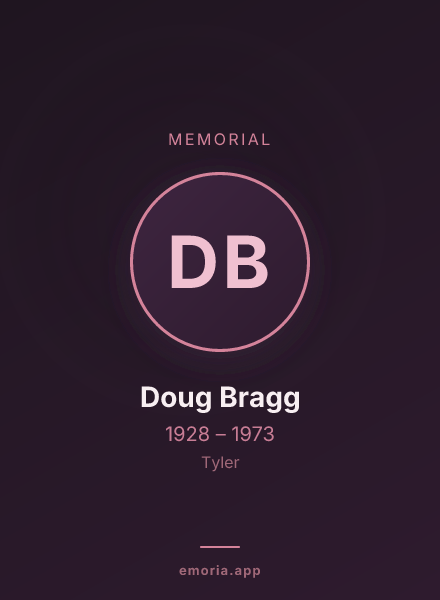 Memorial portrait of Doug Bragg