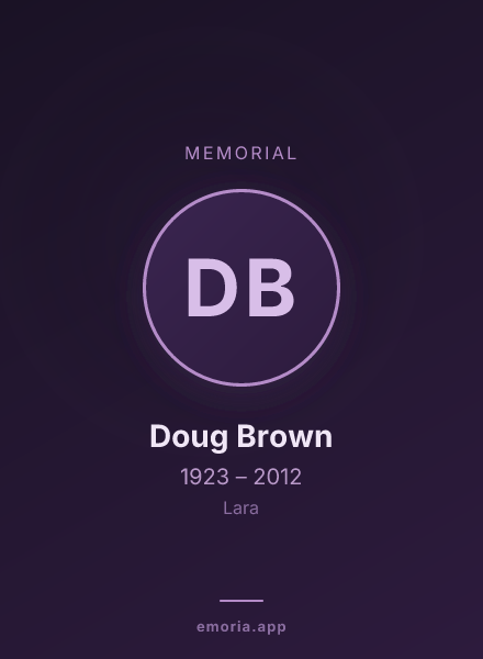 Memorial portrait of Doug Brown