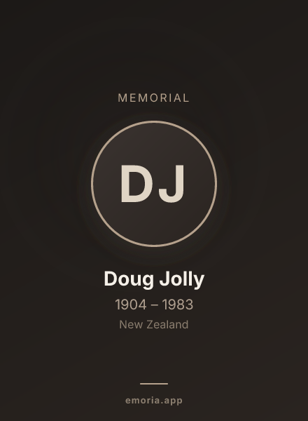 Memorial portrait of Doug Jolly