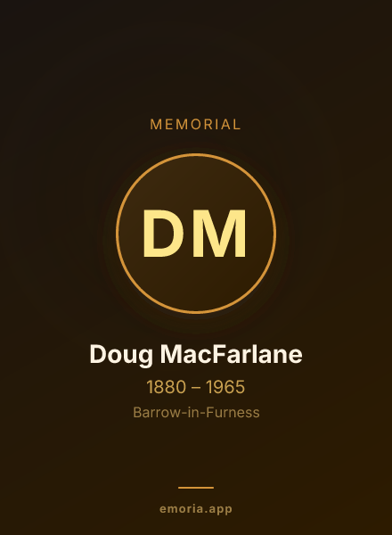 Memorial portrait of Doug MacFarlane