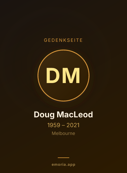 Gedenkportrait von Doug MacLeod