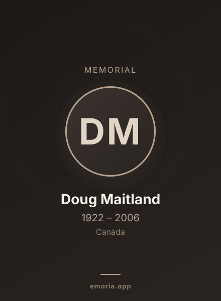 Memorial portrait of Doug Maitland