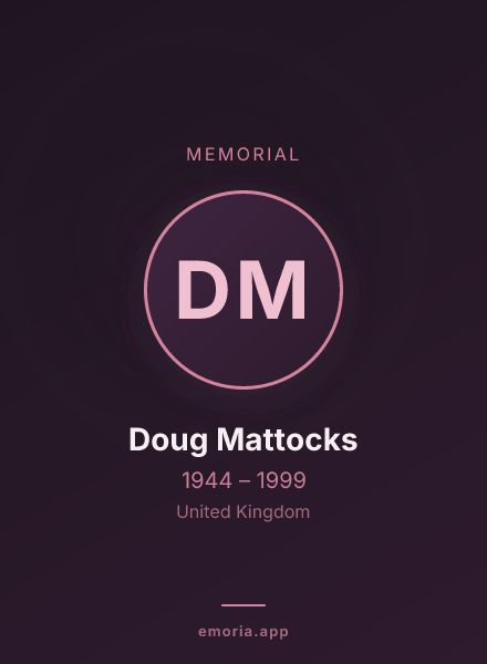 Memorial portrait of Doug Mattocks