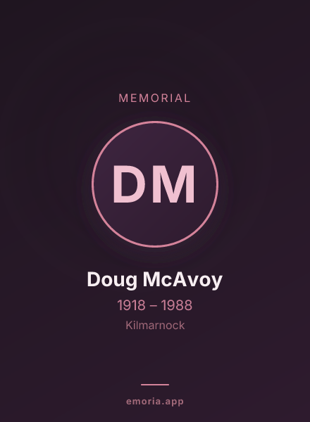 Memorial portrait of Doug McAvoy