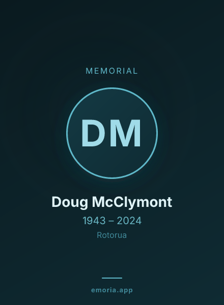 Memorial portrait of Doug McClymont