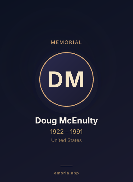 Memorial portrait of Doug McEnulty