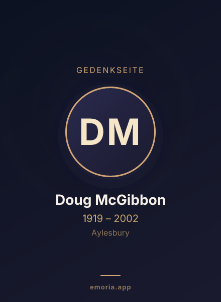 Gedenkportrait von Doug McGibbon