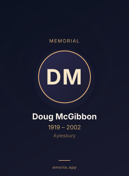 Memorial portrait of Doug McGibbon