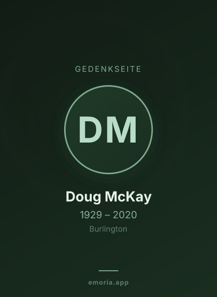Gedenkportrait von Doug McKay