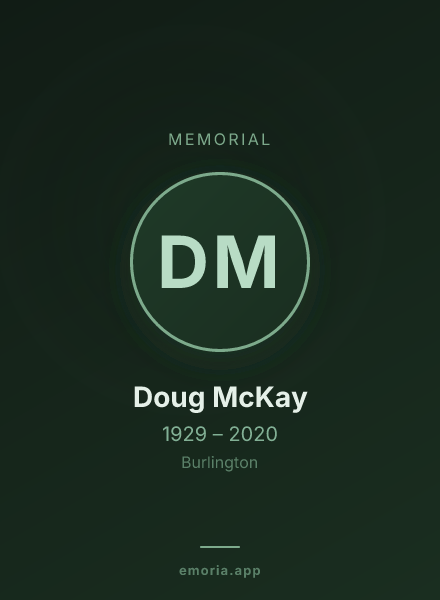 Memorial portrait of Doug McKay