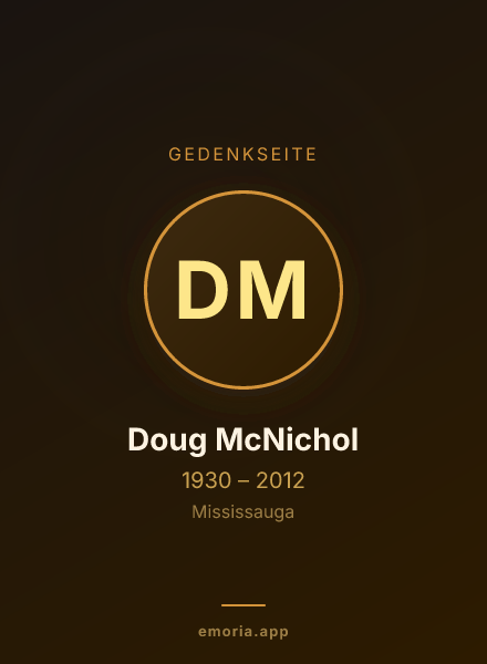 Gedenkportrait von Doug McNichol