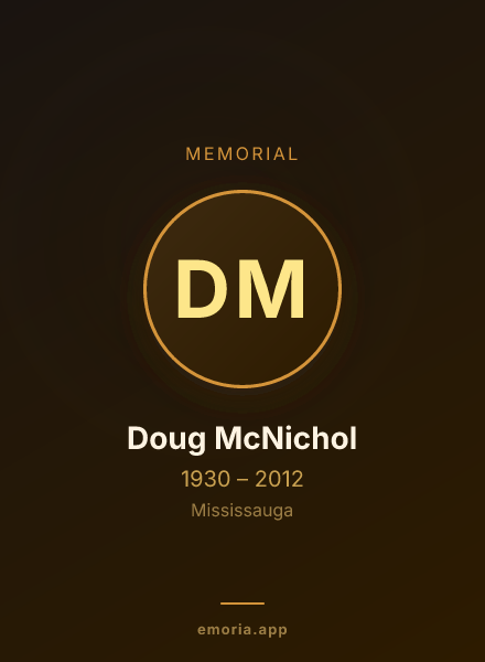 Memorial portrait of Doug McNichol