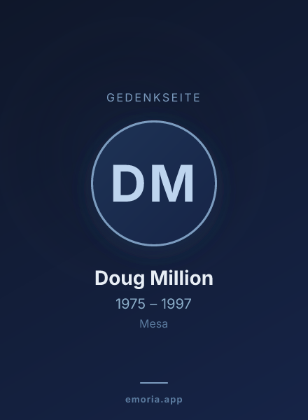Gedenkportrait von Doug Million