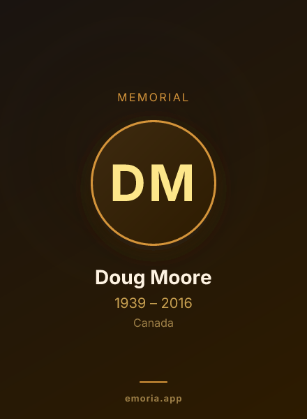 Memorial portrait of Doug Moore