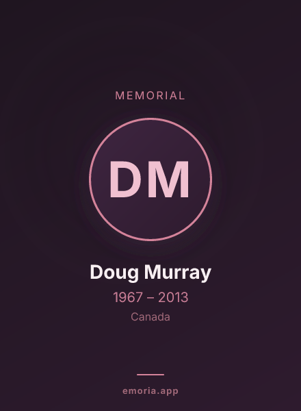 Memorial portrait of Doug Murray